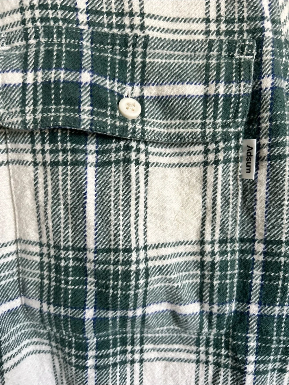 Adsum Green & White Plaid Button-Up Shirt